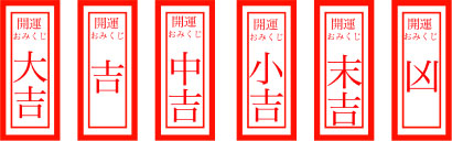 大吉＞吉＞中吉＞小吉＞末吉＞と大吉＞中吉＞小吉＞吉＞末吉＞凶のおみくじの順番